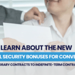 New Social Security bonuses for converting temporary contracts to indefinite-term contracts