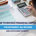 How to invoice financial expenses for deferment, bill refunds and late payment interest?